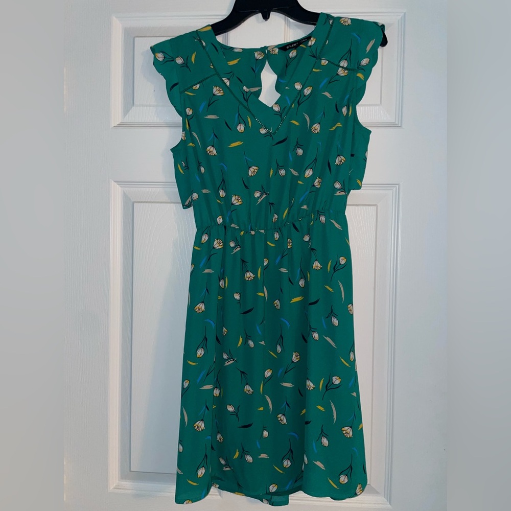 41 Hawthorn Teal Floral Midi Dress